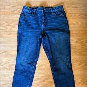 American Eagle Women's Blue Denim Super Hi-Rise Jegging Jeans, Size 16, Short